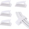 50Pcs Self Adhesive Cable Management Clips-White