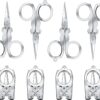 8 PCS Stainless Steel Small Scissors Folding Scissors