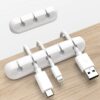 2 PCS Cable Clips Cord Holder-White