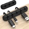 2 PCS Cable Clips Cord Holder-Black