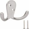 5 PCS Basics Zinc Robe Hook-Satin Nickel