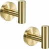 2 PCS Towel Hooks-Brushed Gold