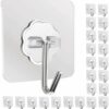 24 PCS Adhesive Hooks 33lb(Max)