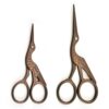 2PCS Stainless Steel Tailor Scissors-Brown